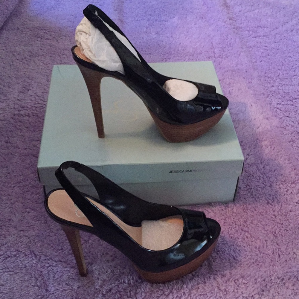 Black Patent Leather Heels